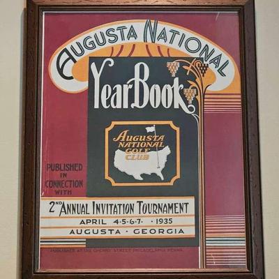 Framed Augusta National Yearbook Print – 1935 Masters