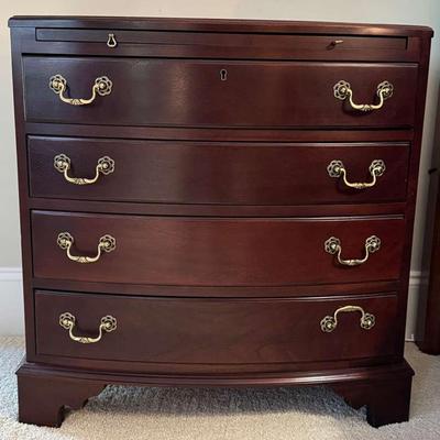 Lineage Solid Wood Nightstand with Brass Pulls