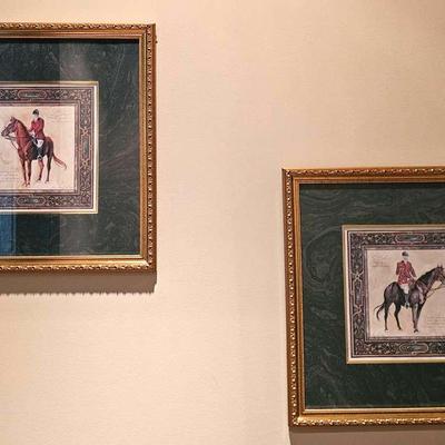 Set of Two Framed “Horseman” Prints by Mary Beth Zeitz