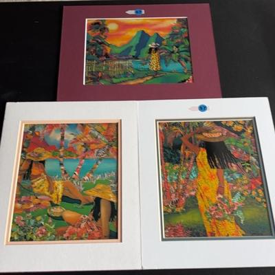 KFA052-Tropical lady silk painting prints by Susan Patricia