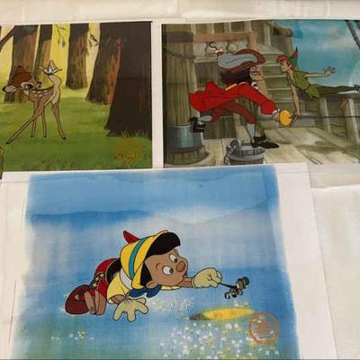 KFA034 - Limited Edition Bambi, Pinocchio, Captain Hook and Peter Pan Walt Disney Serigraphs
