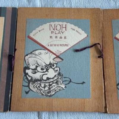 KFA094-Albums of Japanese Woodblock Prints w/ story, Noh Play and Kabuki, Prints by Kyoto Hanga Inc.