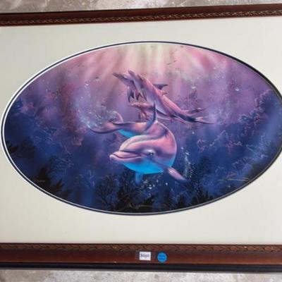 KFA048-Signed Dolphin Art by Christian Lasson, Edition: 1/2000