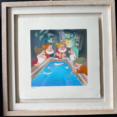 KFA010- Disney Treasures Collectible Snow White Dwarfs Washing Print
