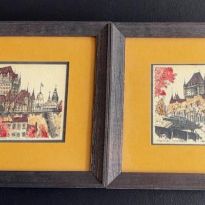 KFA053-Prints of Château Frontenac in Quebec by Claude Roy