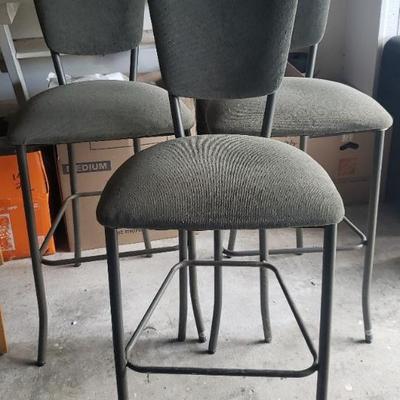 KFA149 - Set Of Three Green Bar Chairs