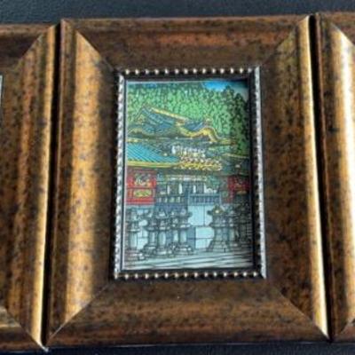 KFA093-Framed Japanese woodblock prints by Kawase Hasui, 3 set