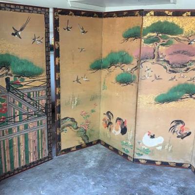 KFA115-Two Japanese folding screens