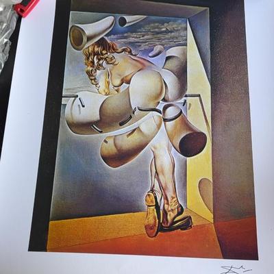 KFA074-Print of Young Virgin Auto-Sodomized by the Horns of Her Own Chastity by Salvador Dali