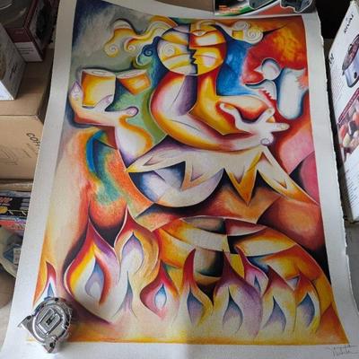 KFA066 - Two Unique Lithograph Prints By Alexandra Nechita