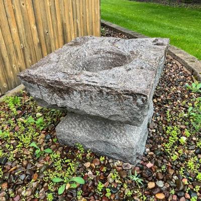 Pair of granite planters from a Mausoleum
