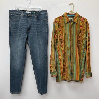 Men’s Levi’s Jeans and Western Shirt
