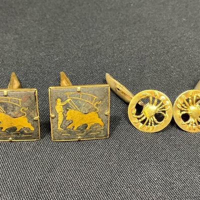 Gold Tone Men’s Cuff Links