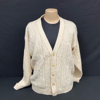 Vintage Cable Knit Cardigan Sweater By Gant In Size XL