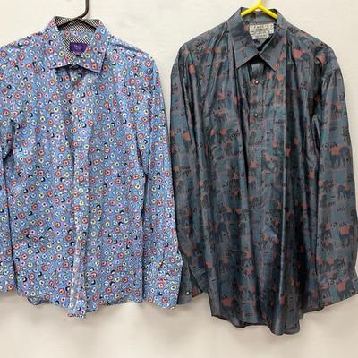 Men’s Long Sleeved Silk Shirt And Friend