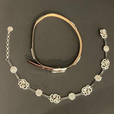 Ladies Silver Accent Belts