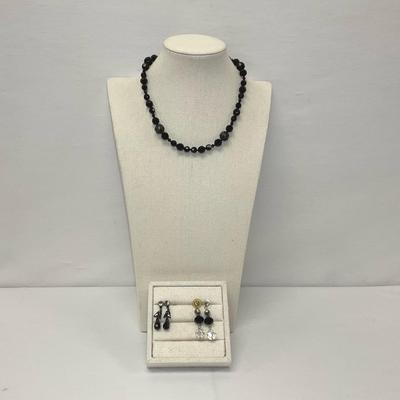 Black Beaded Costume Jewelry 
