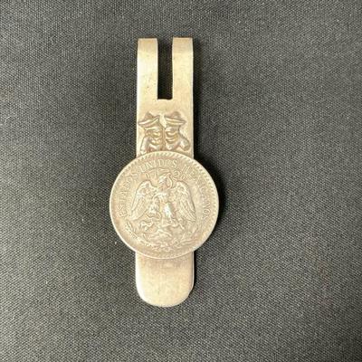 Sterling Silver Money Clip, 50 Centavo Piece