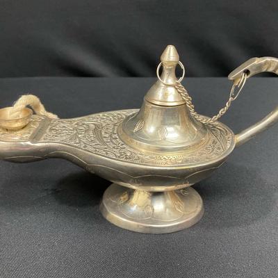 Silver Plated Oil Lamp