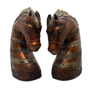 Lot 100-271
Two Decorative Horse Head Statues