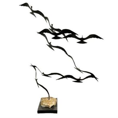 Lot 019-136  
Birds in Flight, in the Style of Bijan Bhan, Metal Sculpture