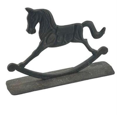 Lot 018  
Cast Iron Vintage Rocking Horse Doorstop
