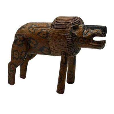 Lot 278  
Vintage Mexican Oaxacan Carved Folk Art Lion