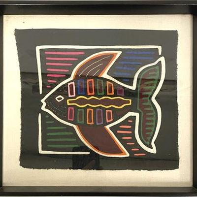 Lot 011-107  
Kuna Mola Fish Textile, Vintage