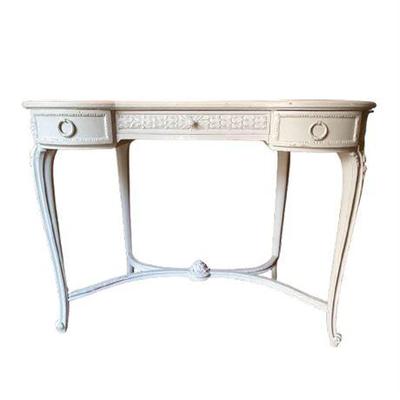 Lot 220   
French Revival Style Kidney Shape Vanity Table & Mirror