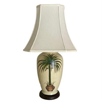Lot 011-001   
Contemporary Decorator Palm Design Occasional Table Lamp