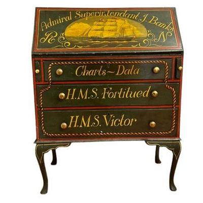Lot 012
Antique Hand Painted Writing Desk