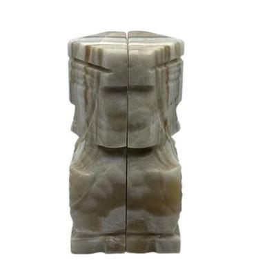 Lot 100-167  
Vintage Carved Marble Aztec Bookends