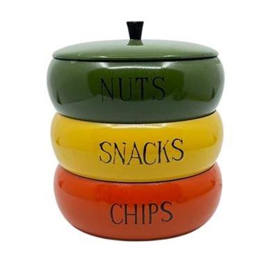 Lot 172  
Midcentury Nuts, Snacks, & Chips Stacking Snack Bowl Set
