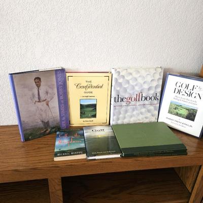  Golf Lover's Lot! Assorted Books Dedicated to Golf. Large Hard Cover Book on Bobby Jones