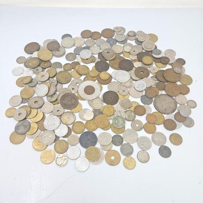 Lot #217 - Mixed Lot of Global Coins - Francs - Denmark, Belgium, Denmark, Jordan & More