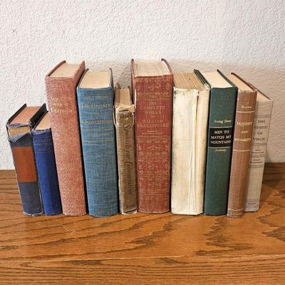 Vintage Literary Classics Collection with Renowned Titles - Antique Books: Dickens, Shakespeare, Emerson & More!
