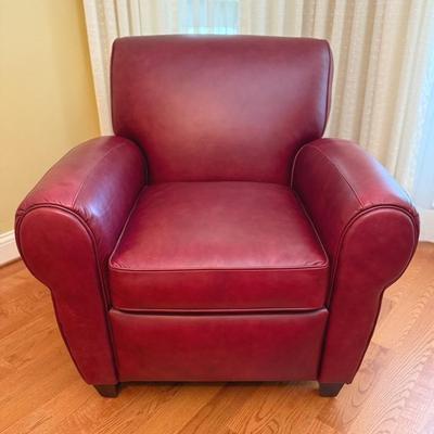 Brandington Young Red Fine Leather Recliner 
