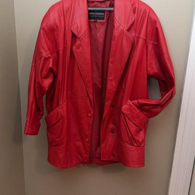 Red Leather Coat