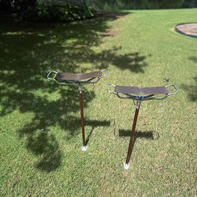 Vtg Tirion Seat Stick w/Leather Seat ~ England
