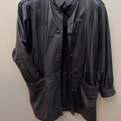 Vtg Leather Coat