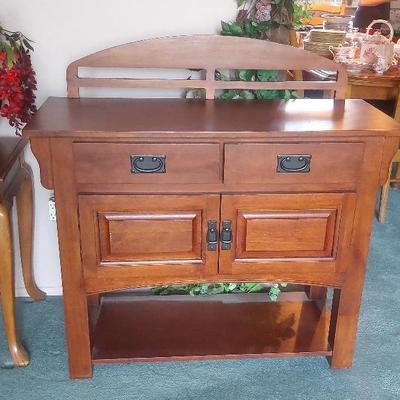Cherry Finish Buffet 39.5" Back 32" Top 41"×17" Stiff Right Drawer. 