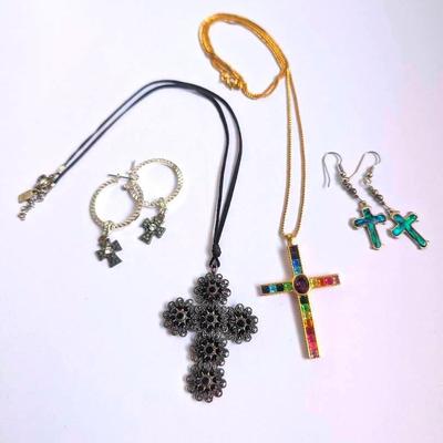 Christian Cross Earrings & Pendants including PSCO