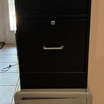 Sale Photo Thumbnail #96: Combination Safe And Metal File Cabinet