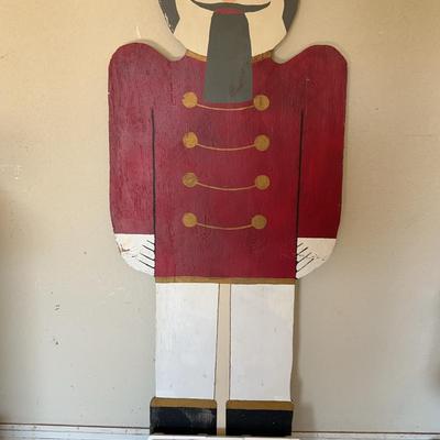 Sale Photo Thumbnail #70: A & M Train & Wooden A & M Nutcracker Yard art .