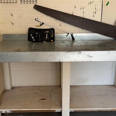 Sale Photo Thumbnail #71: Workbench, Saw And Tools