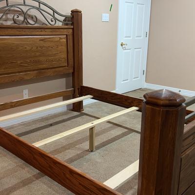 Sale Photo Thumbnail #64: Wood & Metal Regular Size Bed Frame