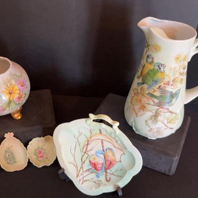 Sale Photo Thumbnail #14: Small Handpainted Ceramic Serving Pieces.