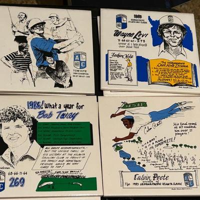 Assorted Vintage Golf Tiles