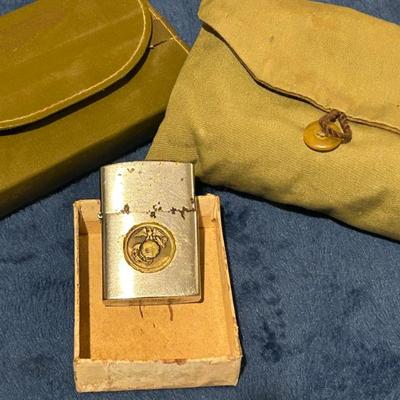 Sale Photo Thumbnail #25: Vintage Marine Corp Zippo Lighter 