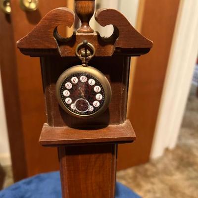 Vintage Pocket Watch and Pocketwatch Clock Tower Stand